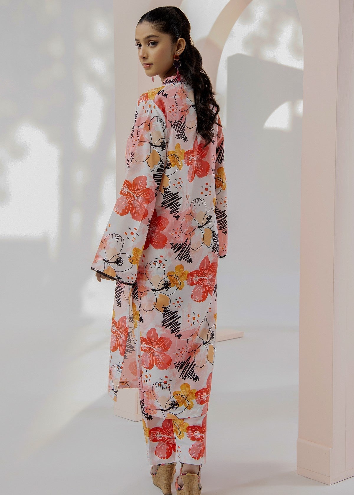 By-East Lawn Suit Printed (Multi) Women 2pcs