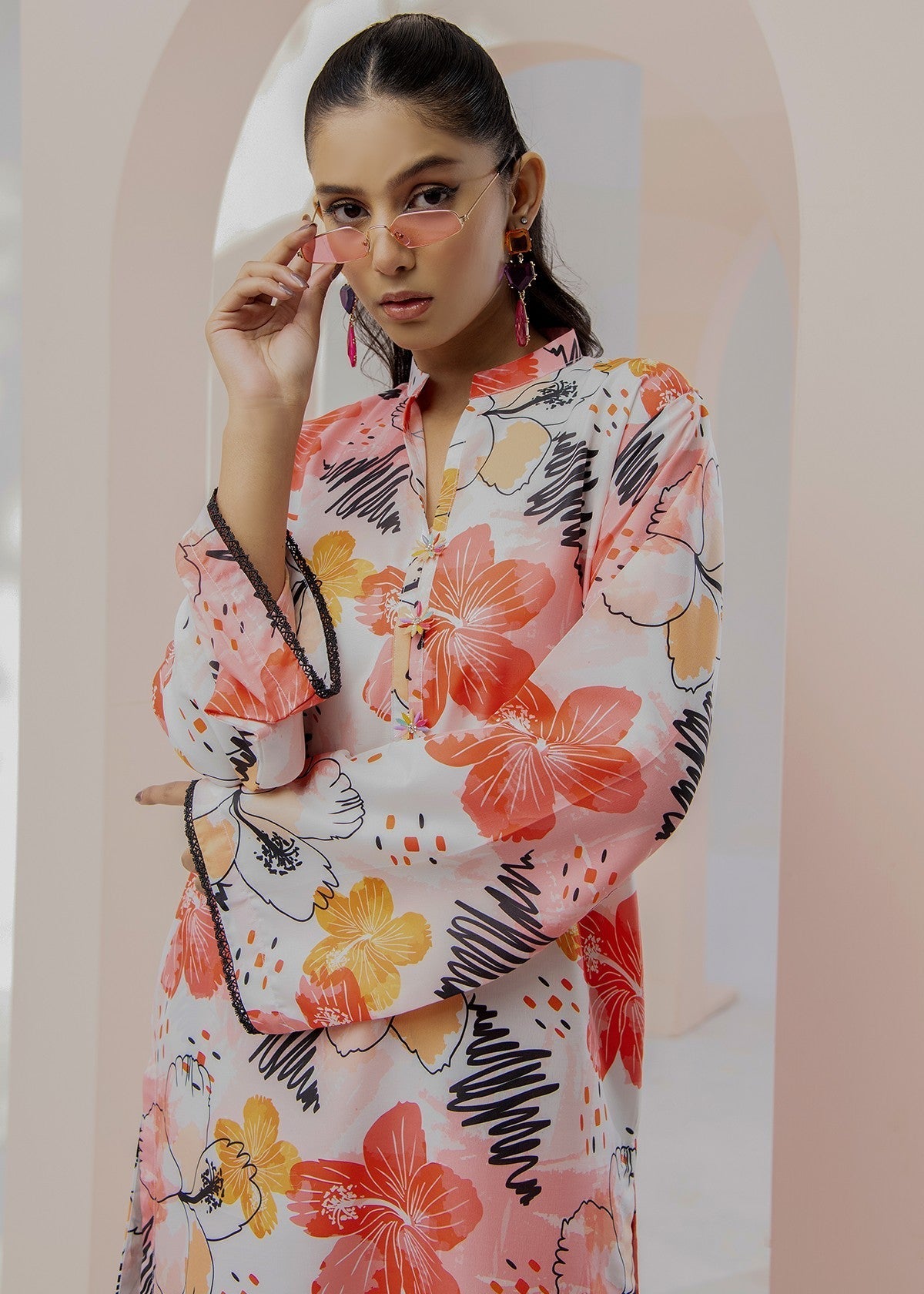 By-East Lawn Suit Printed (Multi) Women 2pcs