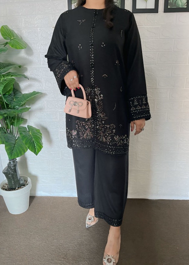 The Turkish Wear Sea Shell Hand Embalished Co ord Set Women 2pcs