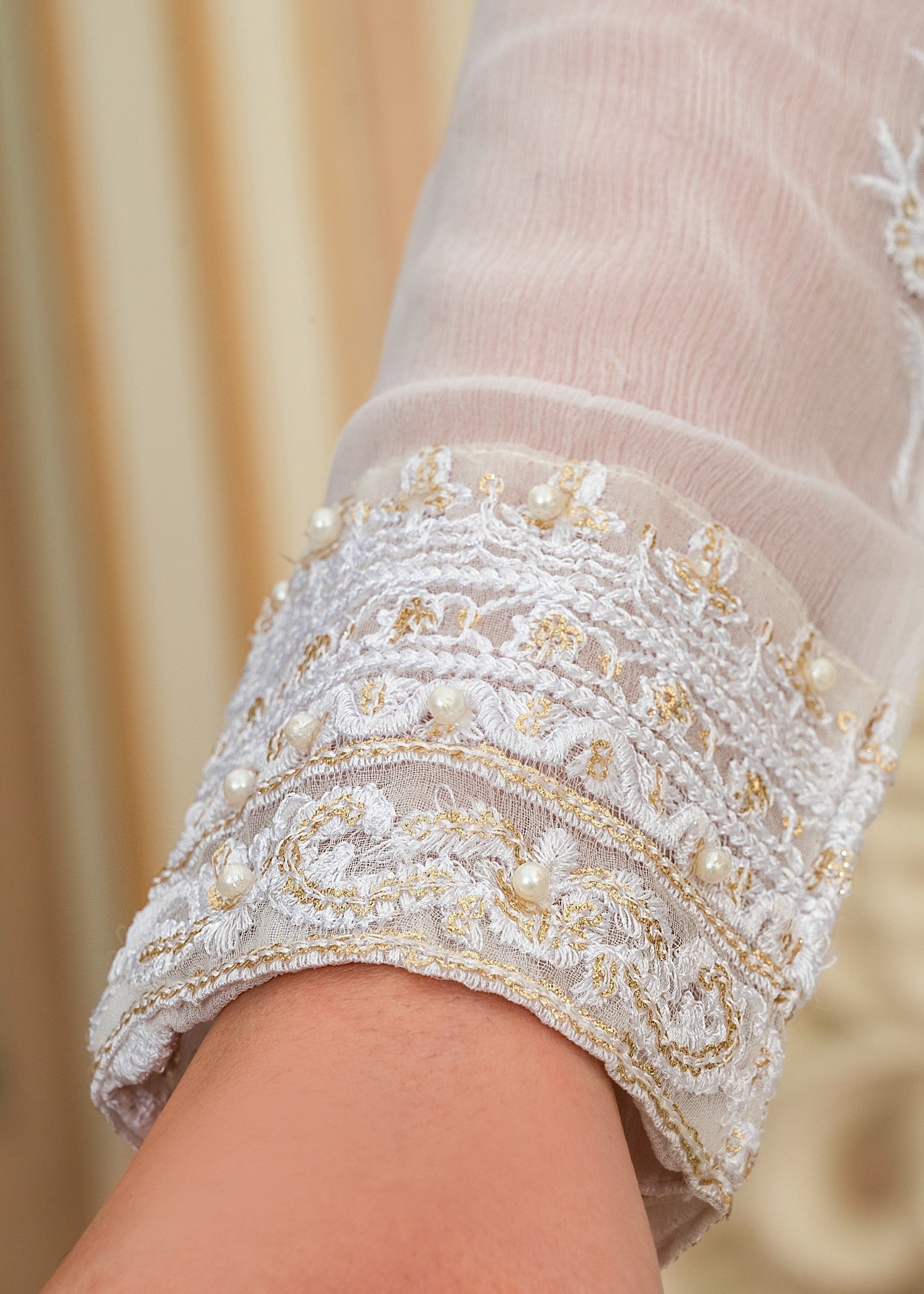 Alyssa White chiffon suit ALL202 Women 3pcs