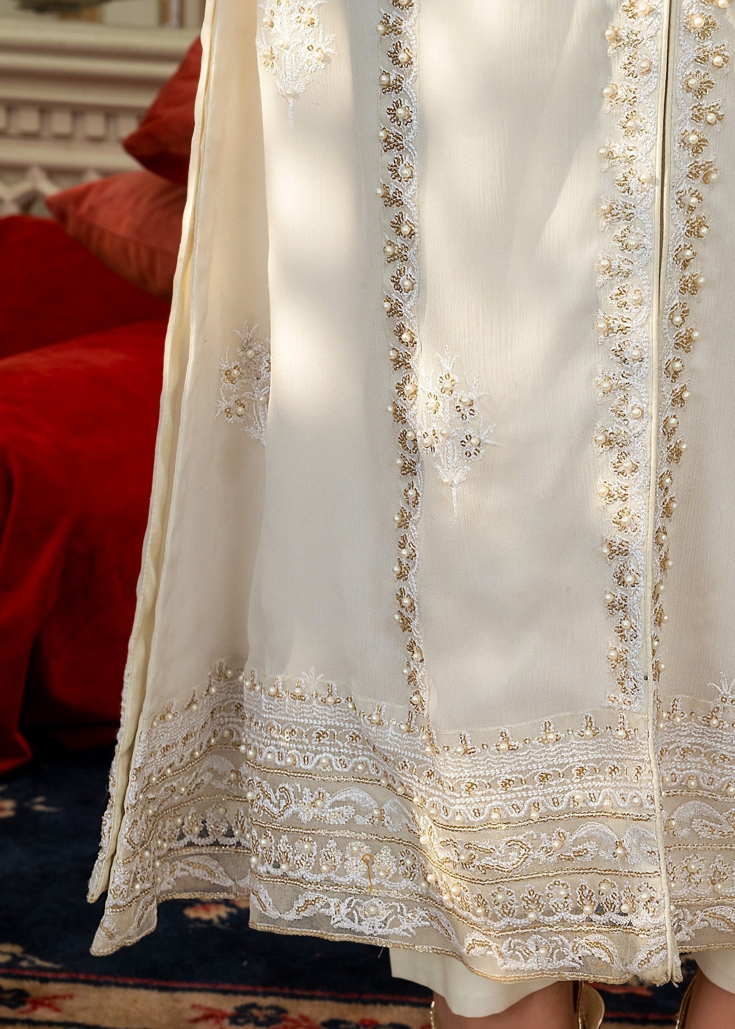 Alyssa White chiffon suit ALL202 Women 3pcs