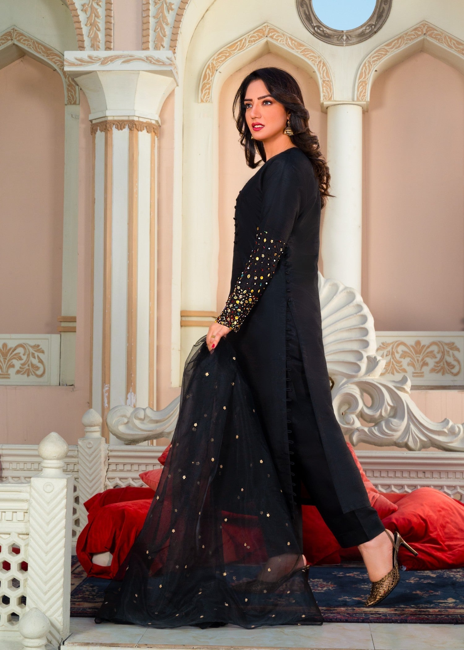 Alyssa Black Rawsilk suit ALL207 Women 3pcs