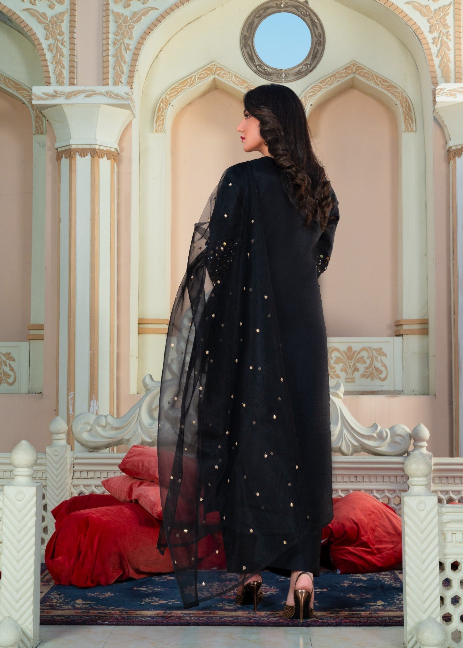 Alyssa Black Rawsilk suit ALL207 Women 3pcs