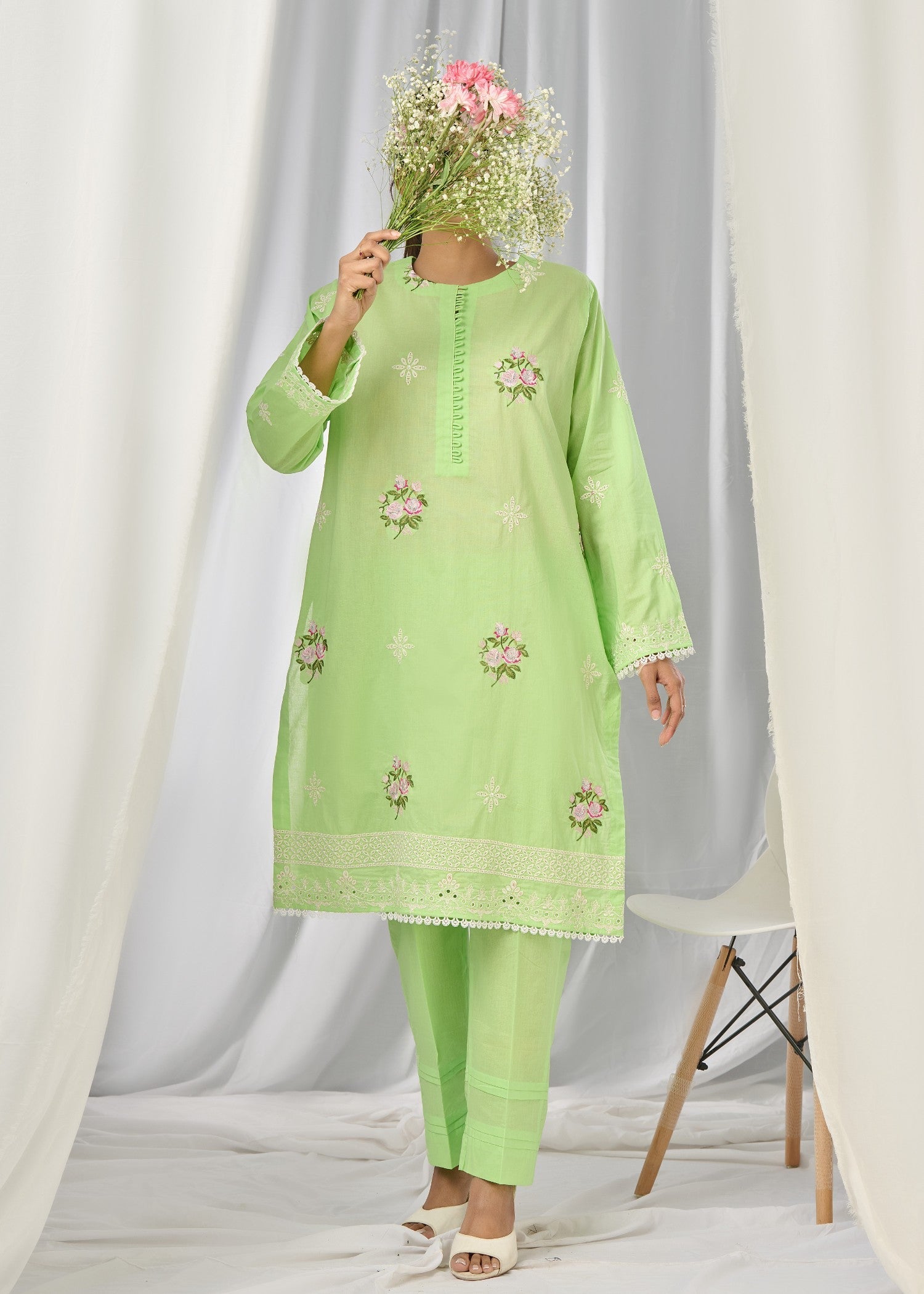 Musani Green Floral Women 2pcs