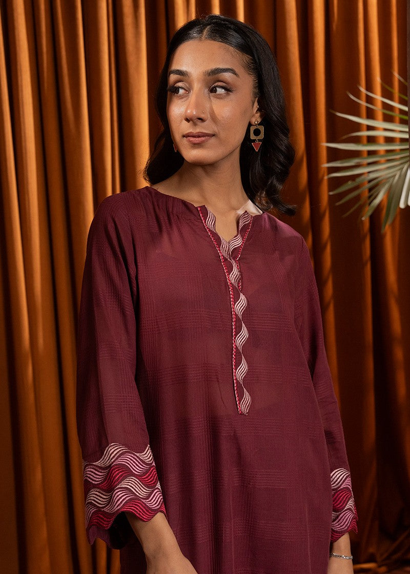 Kross Kulture Embroidered Self Textured Shirt KE 01442 S Women 1pcs