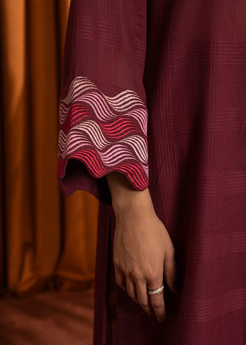 Kross Kulture Embroidered Self Textured Shirt KE 01442 S Women 1pcs