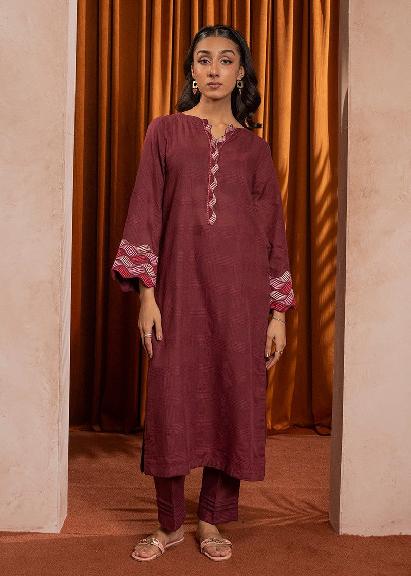 Kross Kulture Embroidered Self Textured Shirt KE 01442 S Women 1pcs