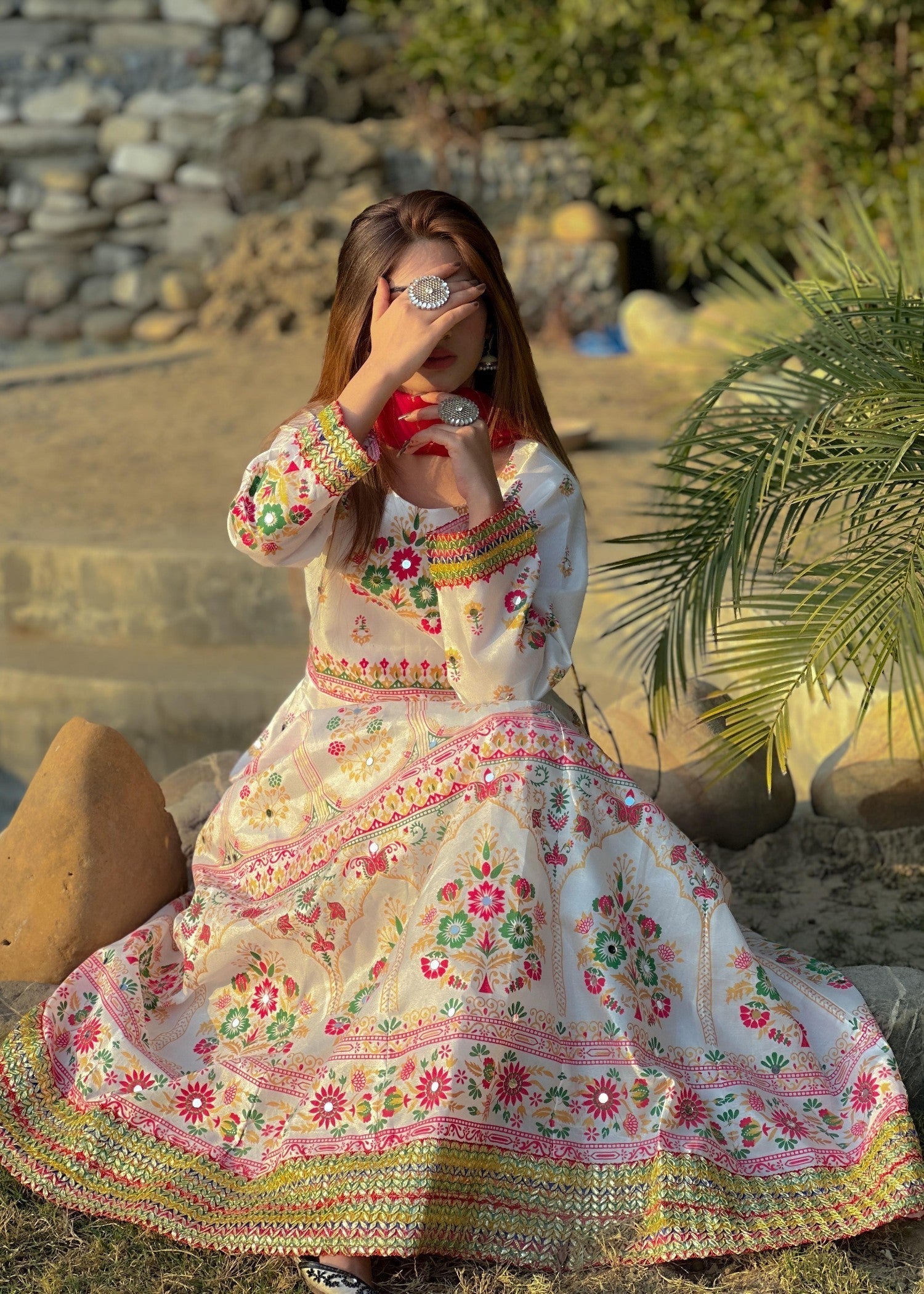 1 Virsapret new white mahpara Women 3pcs