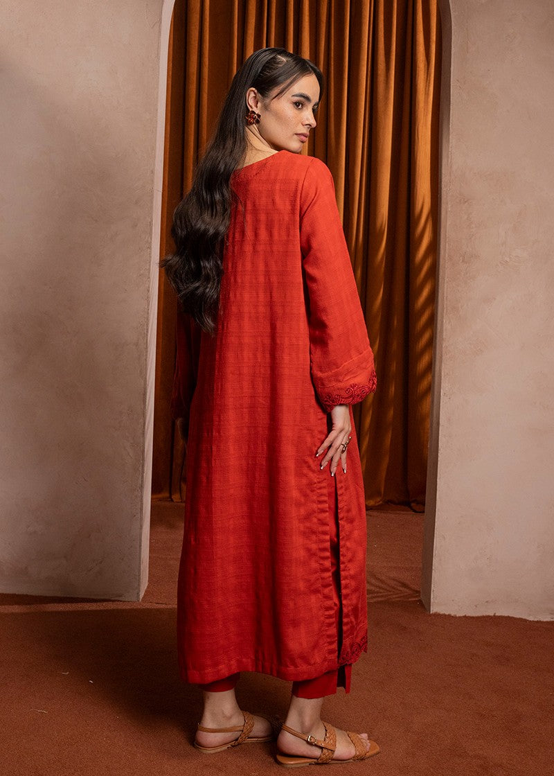 Kross Kulture Embroidered Self Textured Shirt KE 01446 S Women 1pcs