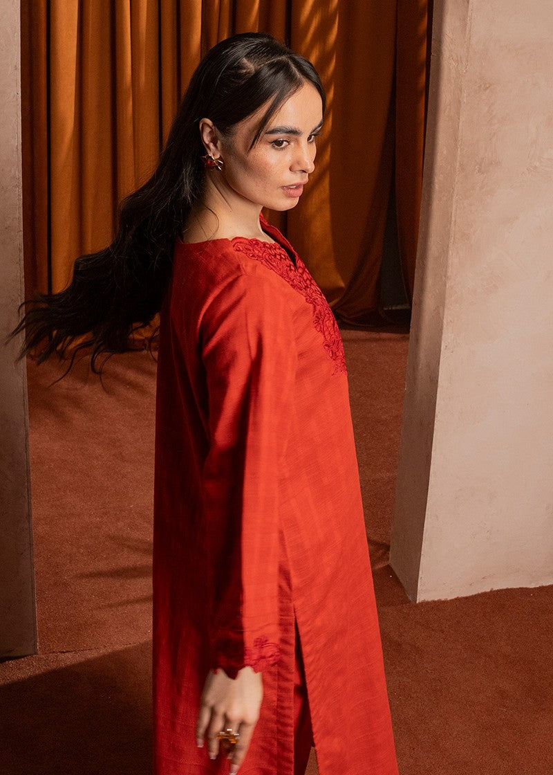 Kross Kulture Embroidered Self Textured Shirt KE 01446 S Women 1pcs