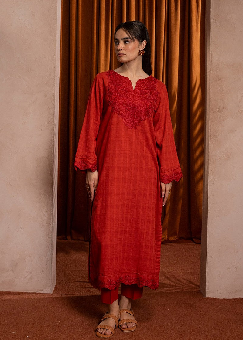 Kross Kulture Embroidered Self Textured Shirt KE 01446 S Women 1pcs