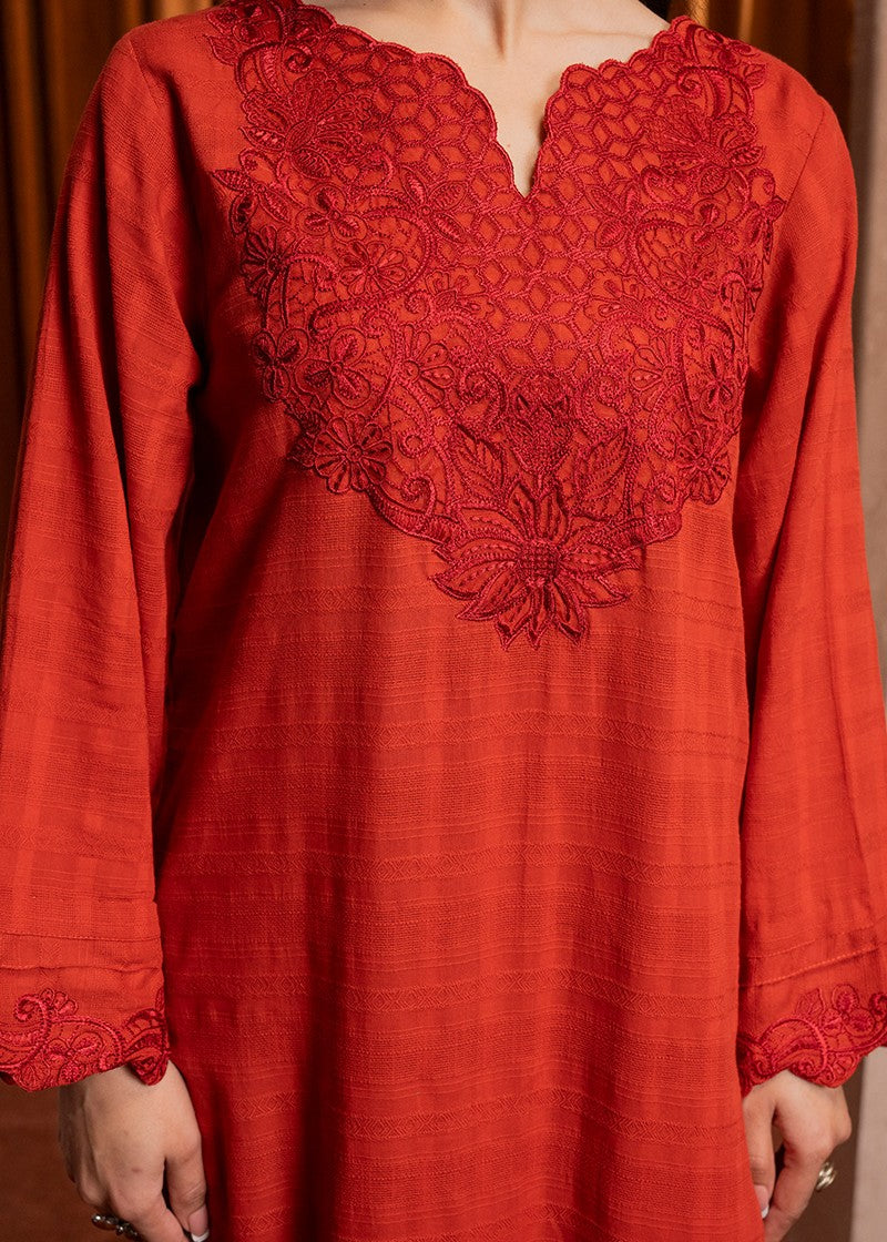 Kross Kulture Embroidered Self Textured Shirt KE 01446 S Women 1pcs