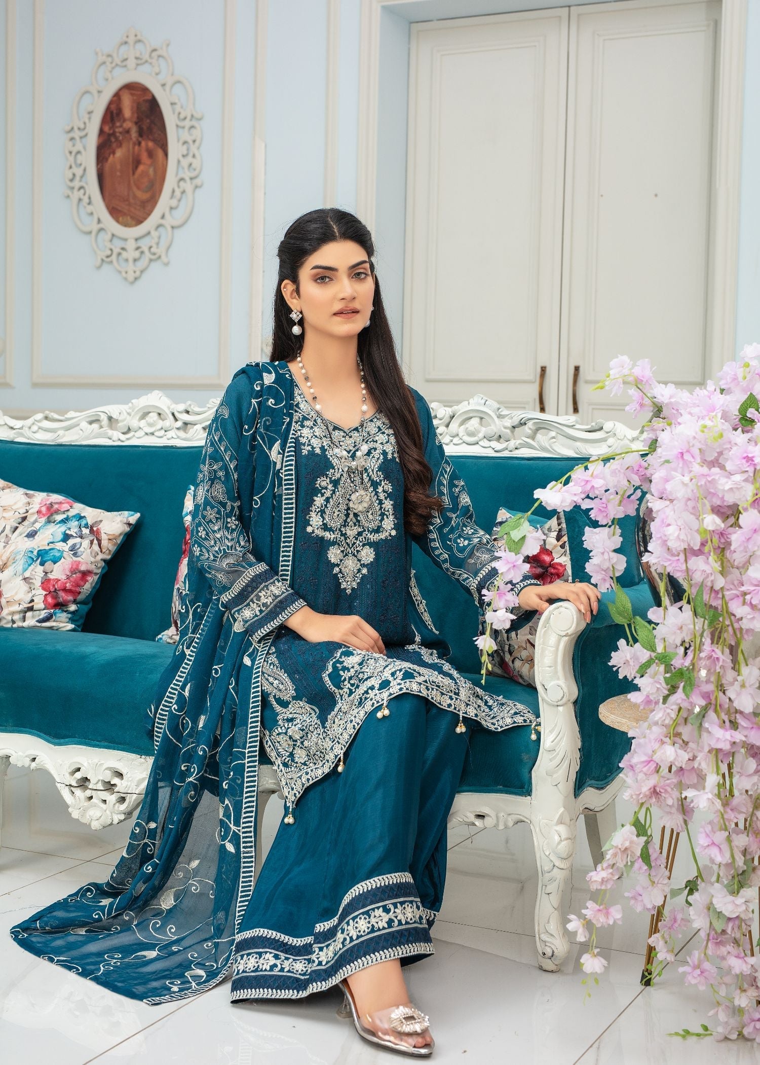 Pehnawa By Bin Akram’s PEARL ELEGANCE CHIFFON Women 3pcs