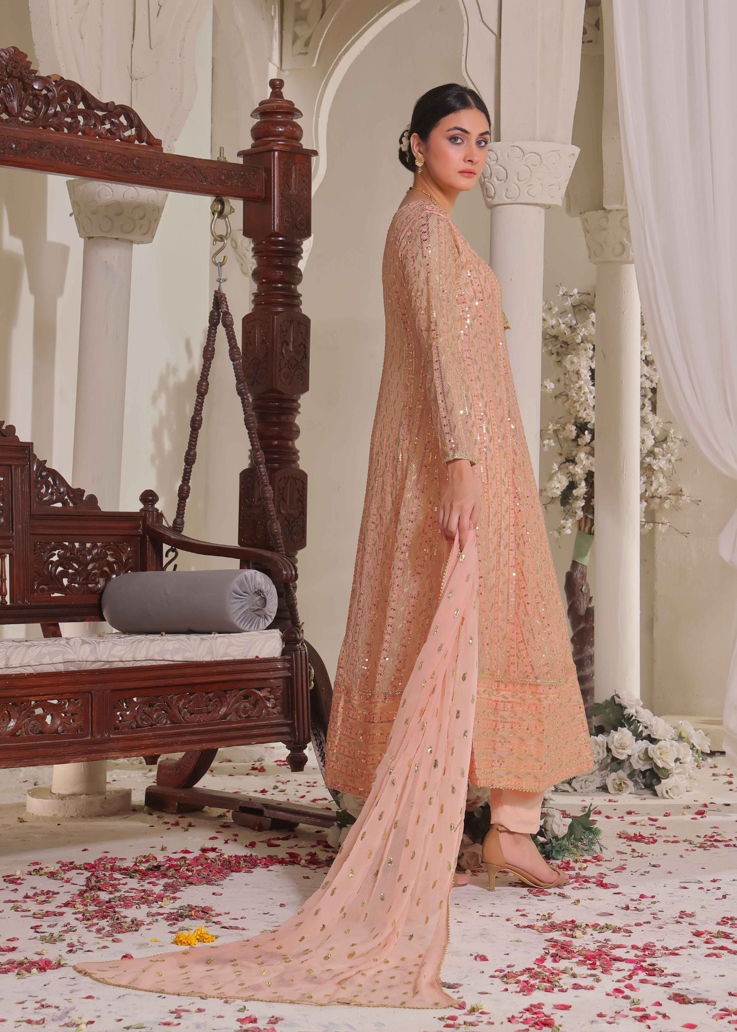 Ayesha Closet Resham Blush Pink Women 3pcs