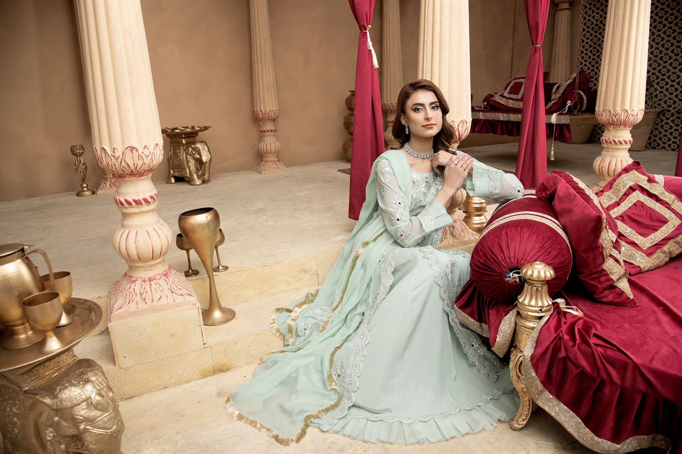 Manahils B 006 PASTEL GREEN Women 3pcs