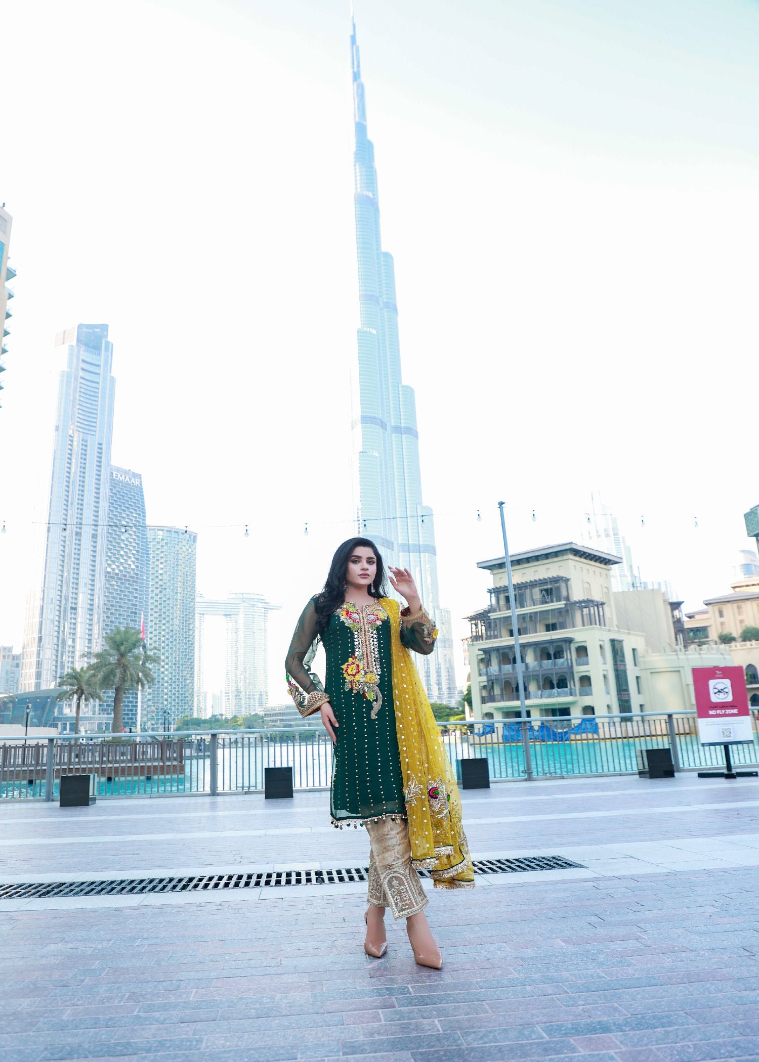 Khuda Baksh Creations Z 279 Green Women 4pcs