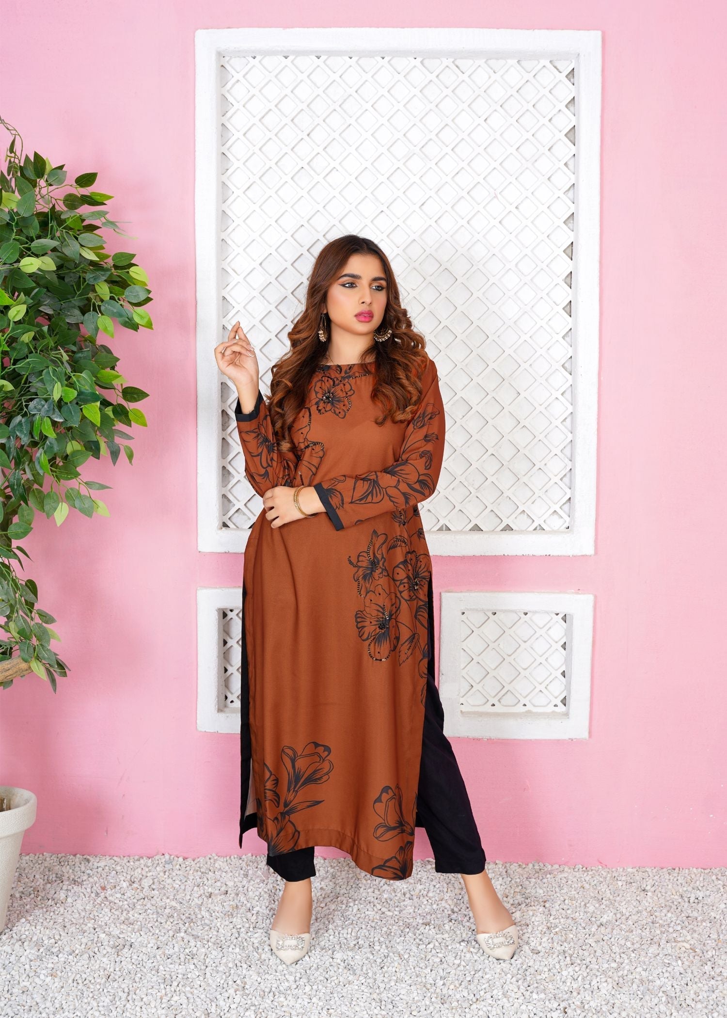 Athena Apparels Maeve: Hand Worked Long Shirt 367 Women 1pcs