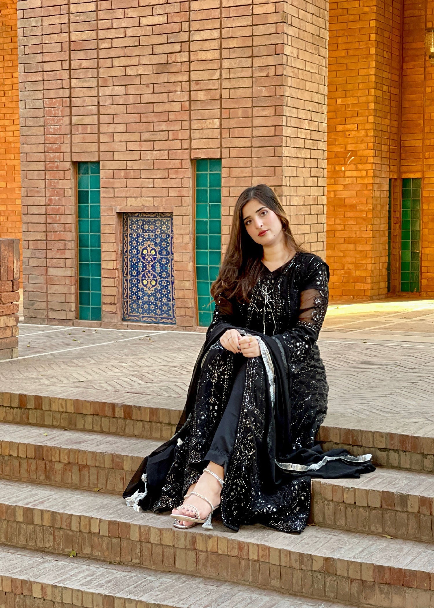 Rangoon Clothing Tajdar Midnight Black Women 4pcs