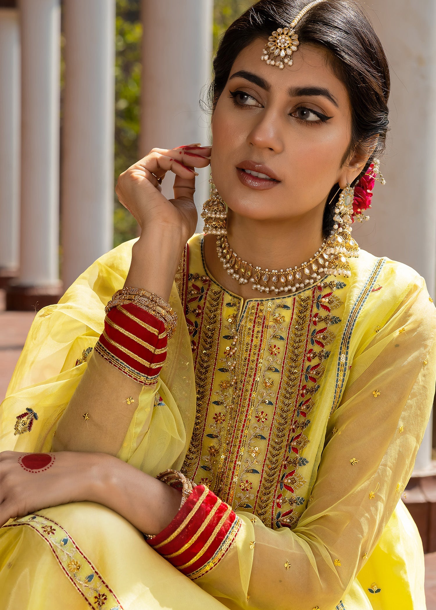 Eraj Hussain Adaa Yellow Women 4pcs