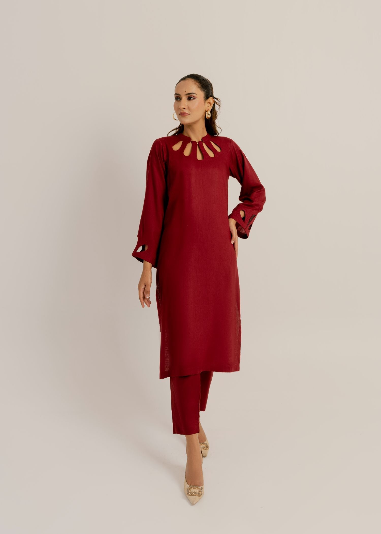 The Slay Wear Burgundy Set Women 2pcs