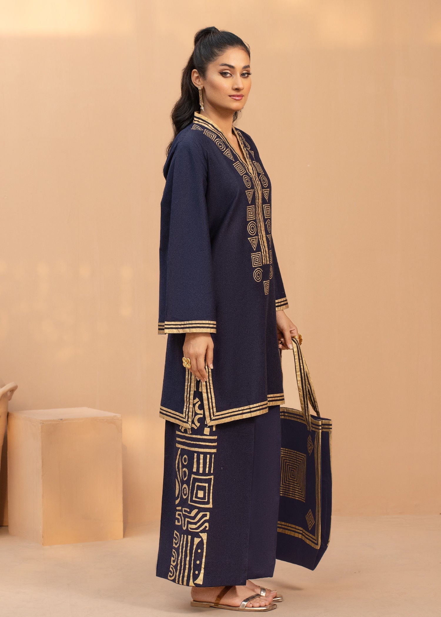 Sahibas By Mirza Retro (Blue) Women 3pcs