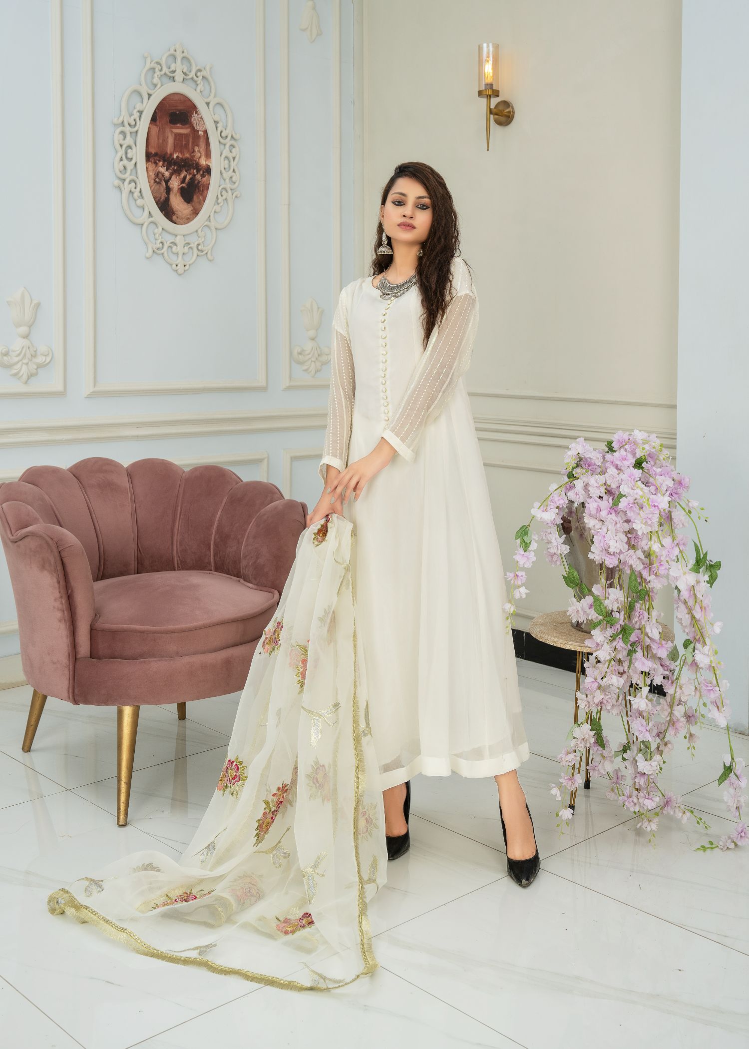 Pehnawa By Bin Akram’s HEAVENLY PETALS CHIFFON Women 3pcs