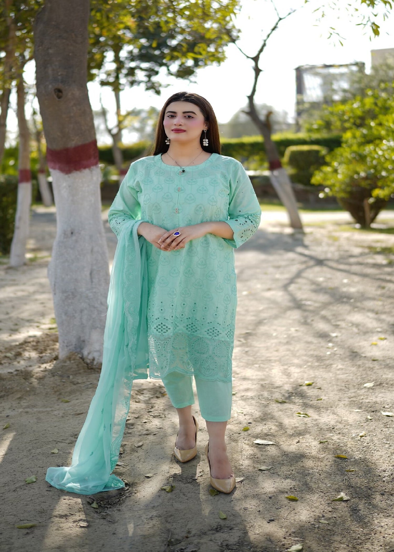 Four Season Boutique Forever Cotton Aqua Blue Women 3pcs