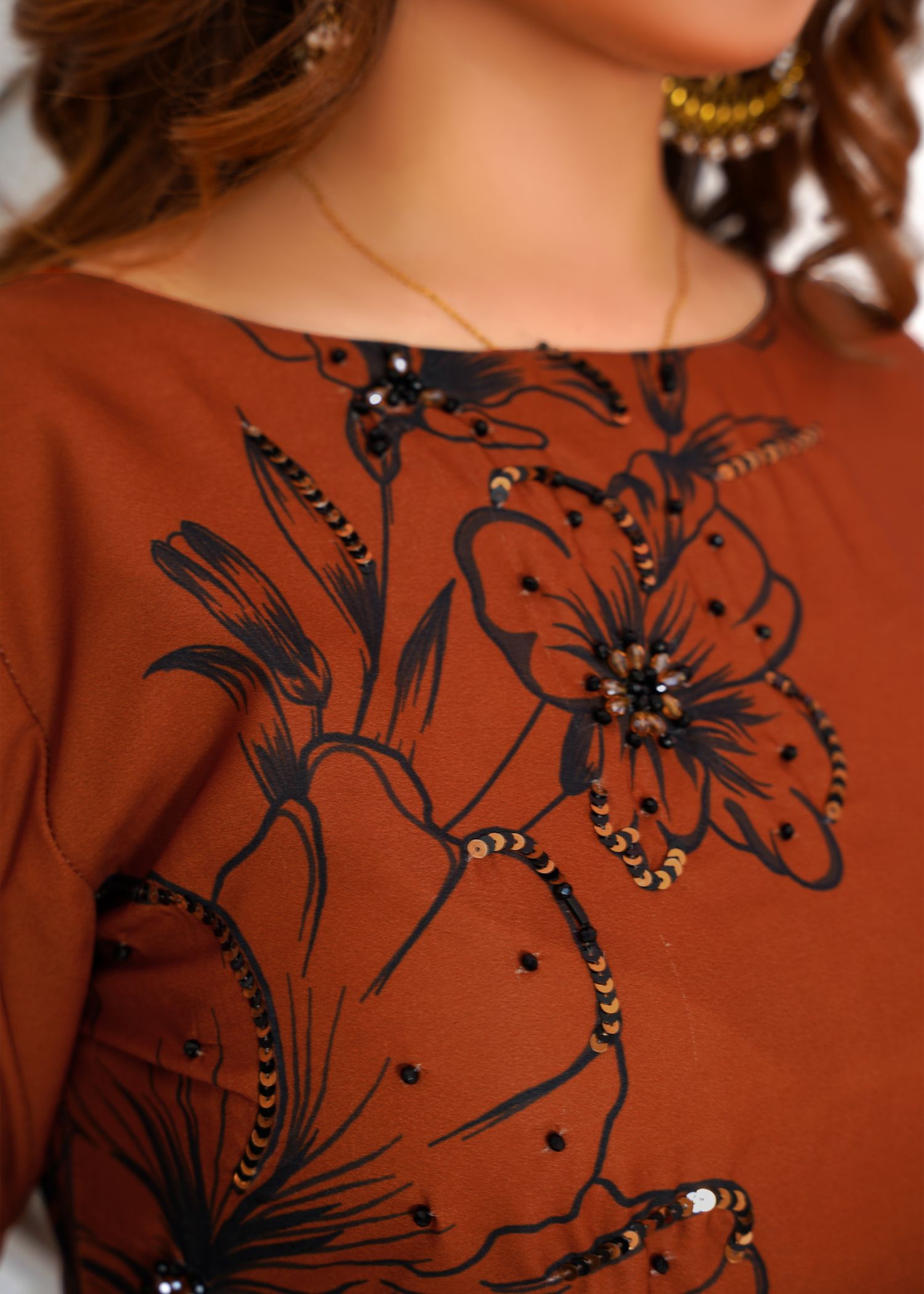 Athena Apparels Maeve: Hand Worked Long Shirt 367 Women 1pcs