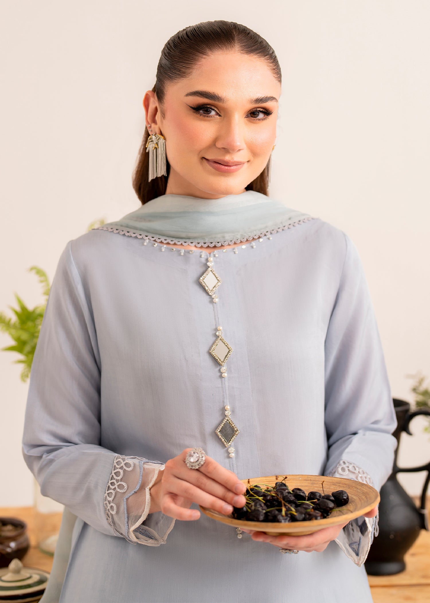 Ghulabri NOOR Art Silk suit Women 3pcs