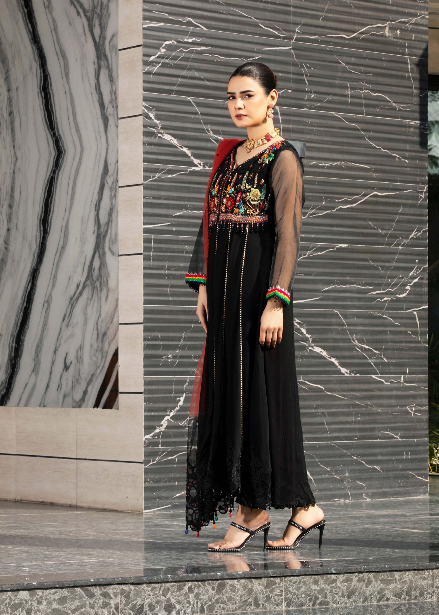 Khuda Baksh Creations Z 284 Black Women 4pcs