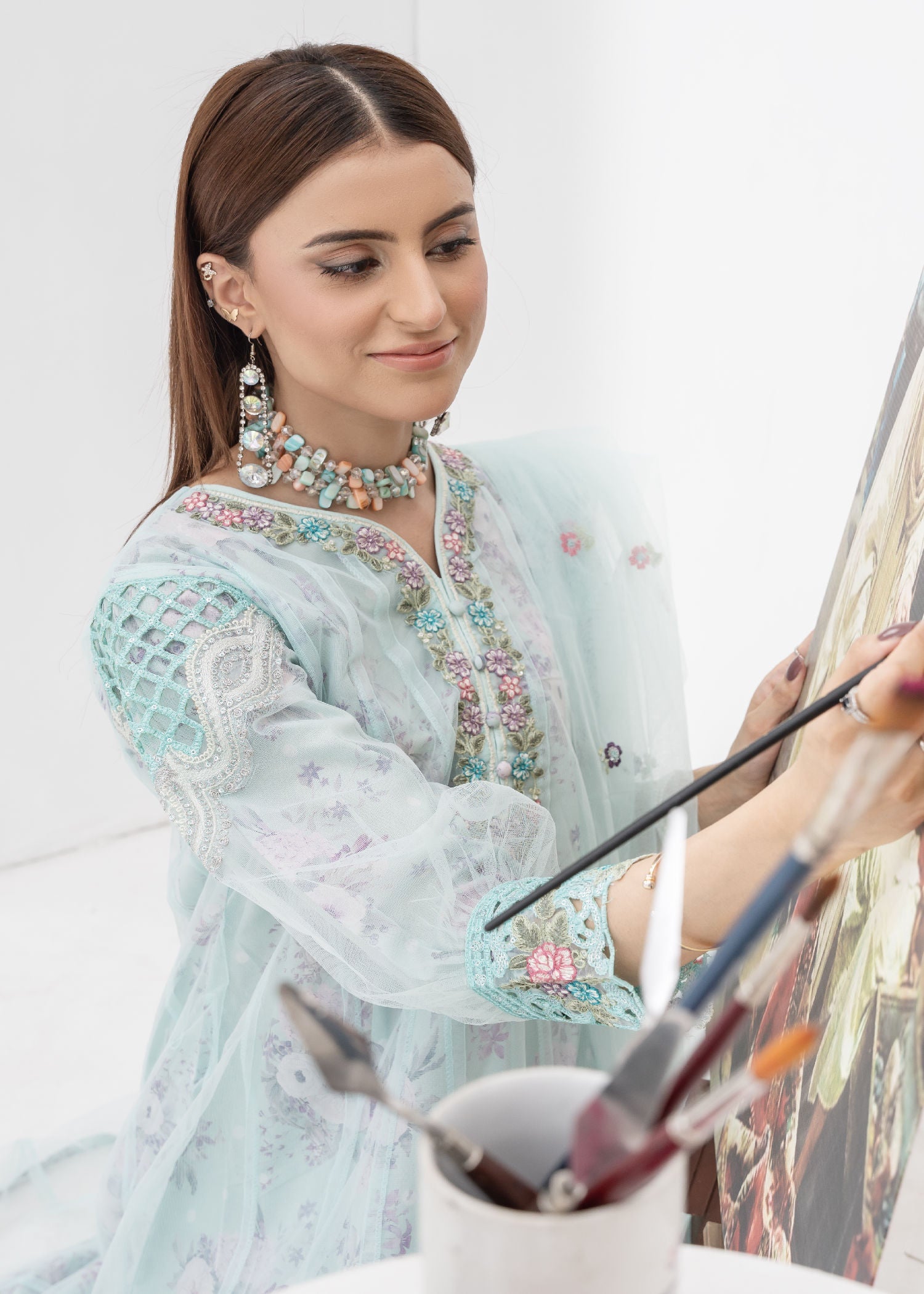 Manahils NPG 47 POWDER BLUE Women 3pcs