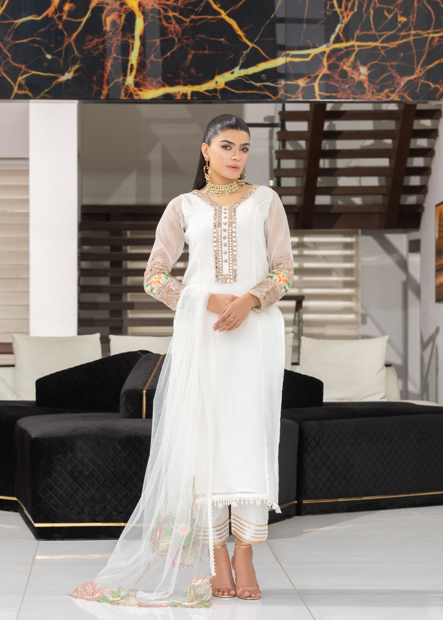 Khuda Baksh Creations M 106 Snow White Women 4pcs