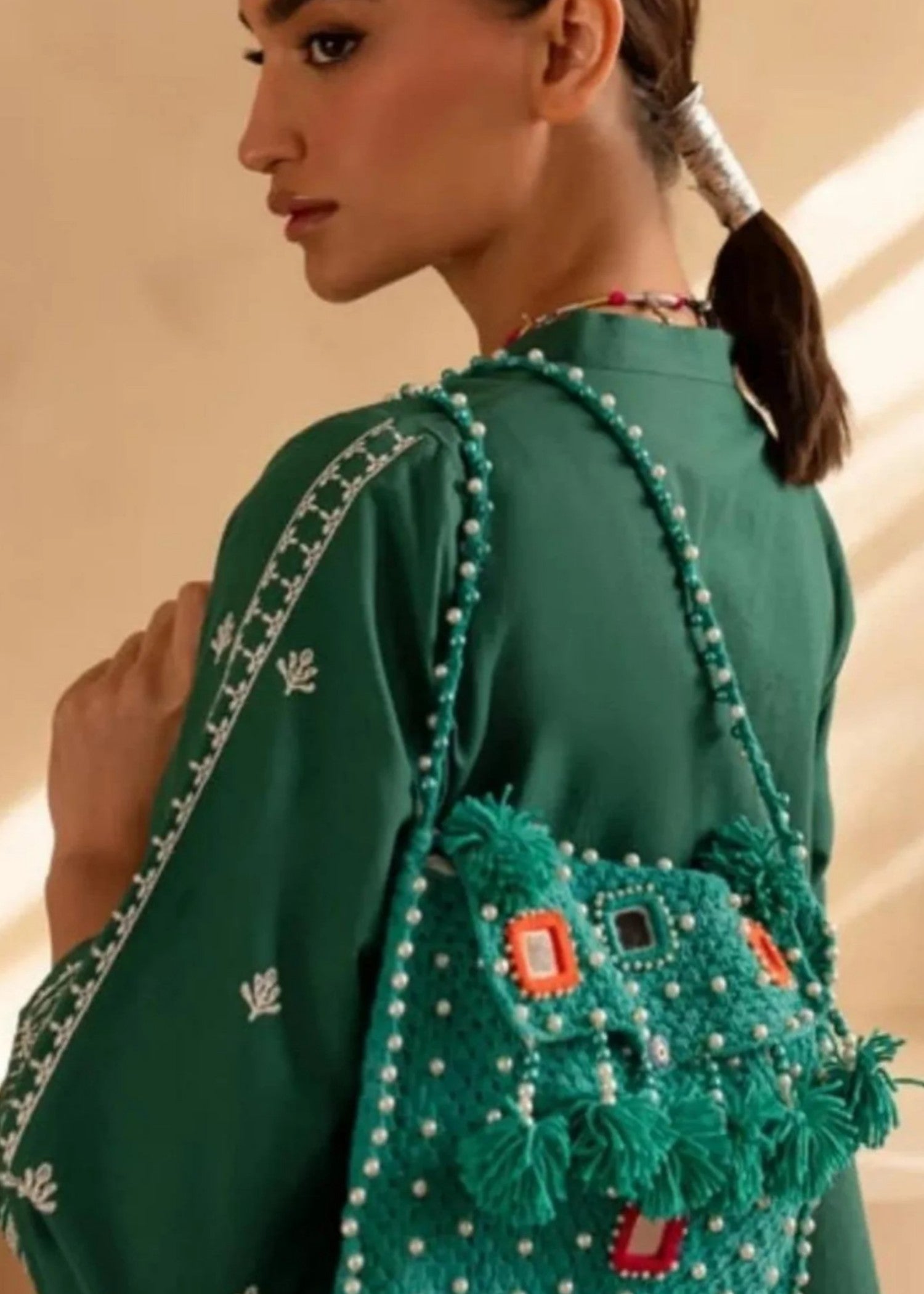 Rangeenz Cotton Embroidered 2p Green Women 2pcs