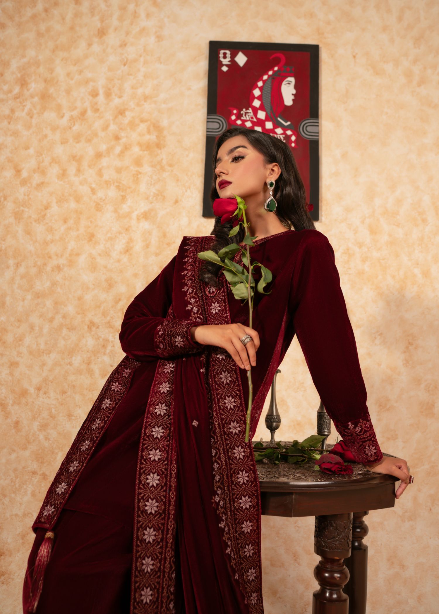 Fozia Khalid Garnet Women 2pcs