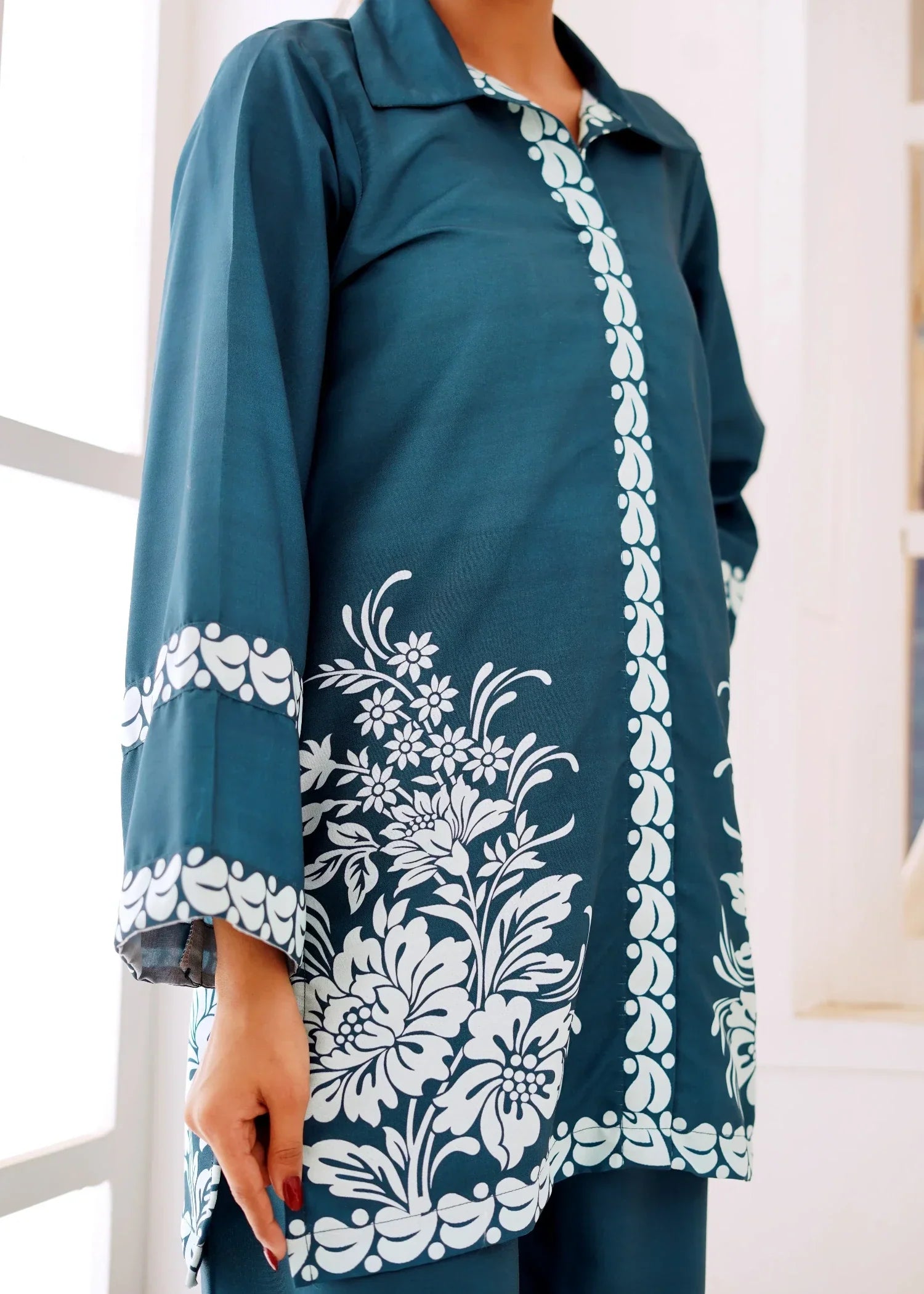 Nairah Teal Bloom Women 2pcs