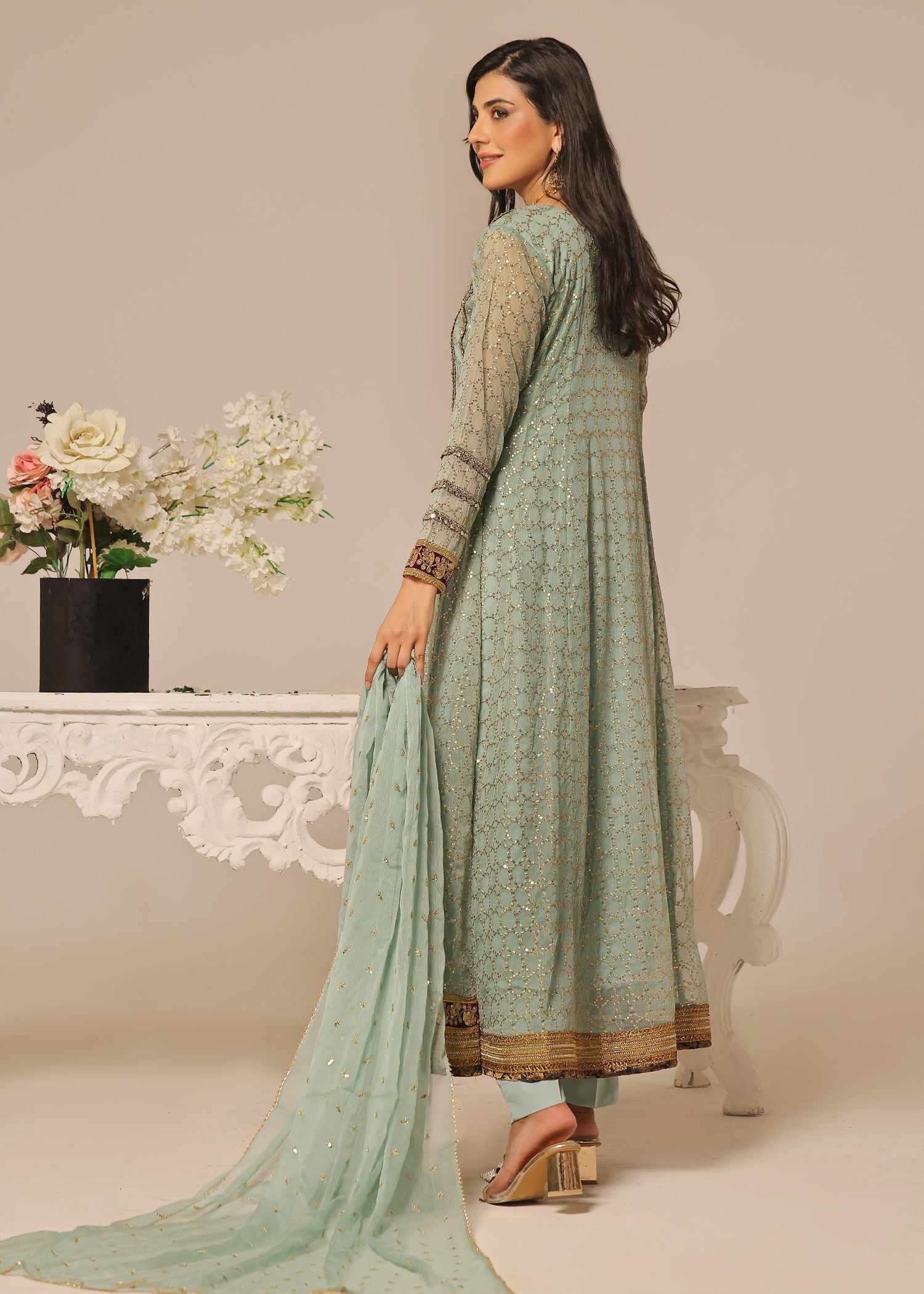 Ayesha Closet Shehzadi Pistachio Versatility Women 3pcs