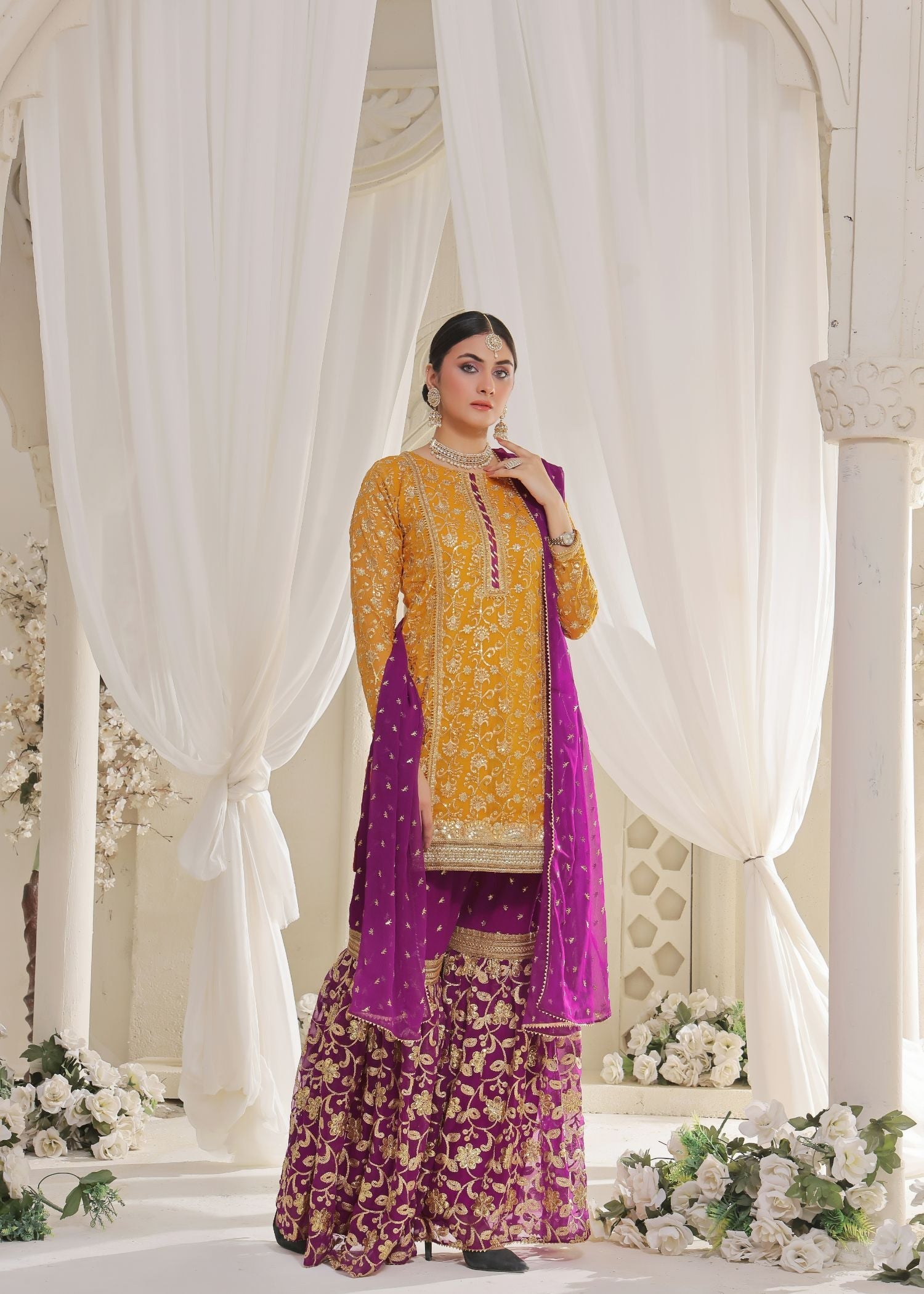 Ayesha Closet Preshy Gul Majestic Sunrise Women 3pcs