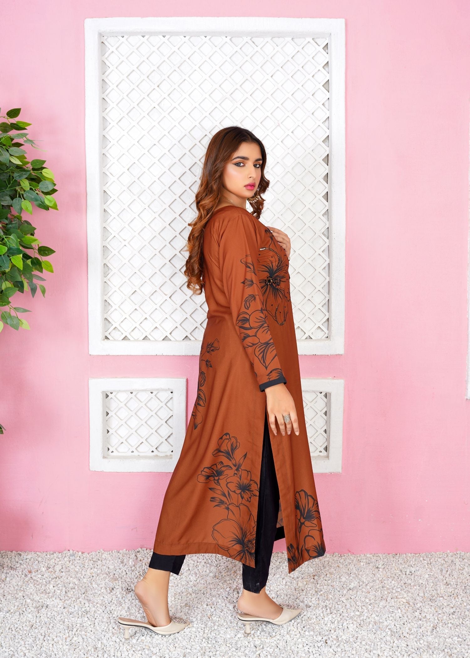 Athena Apparels Maeve: Hand Worked Long Shirt 367 Women 1pcs