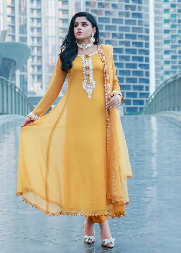 Khuda Baksh Creations Z 285 Mustard Women 4pcs