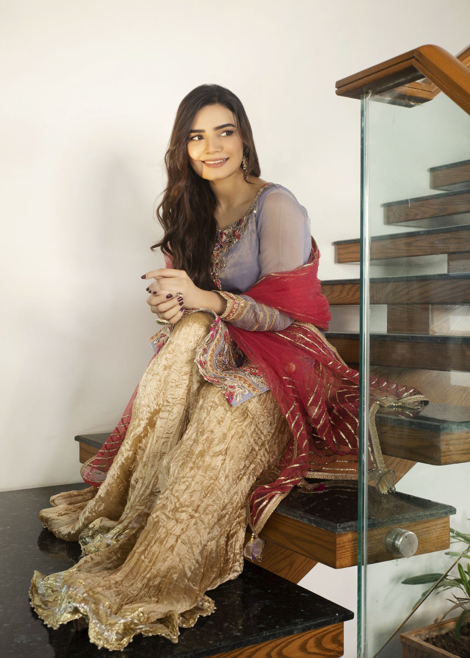 Khuda Baksh Creations M 104 Lavendar Women 4pcs