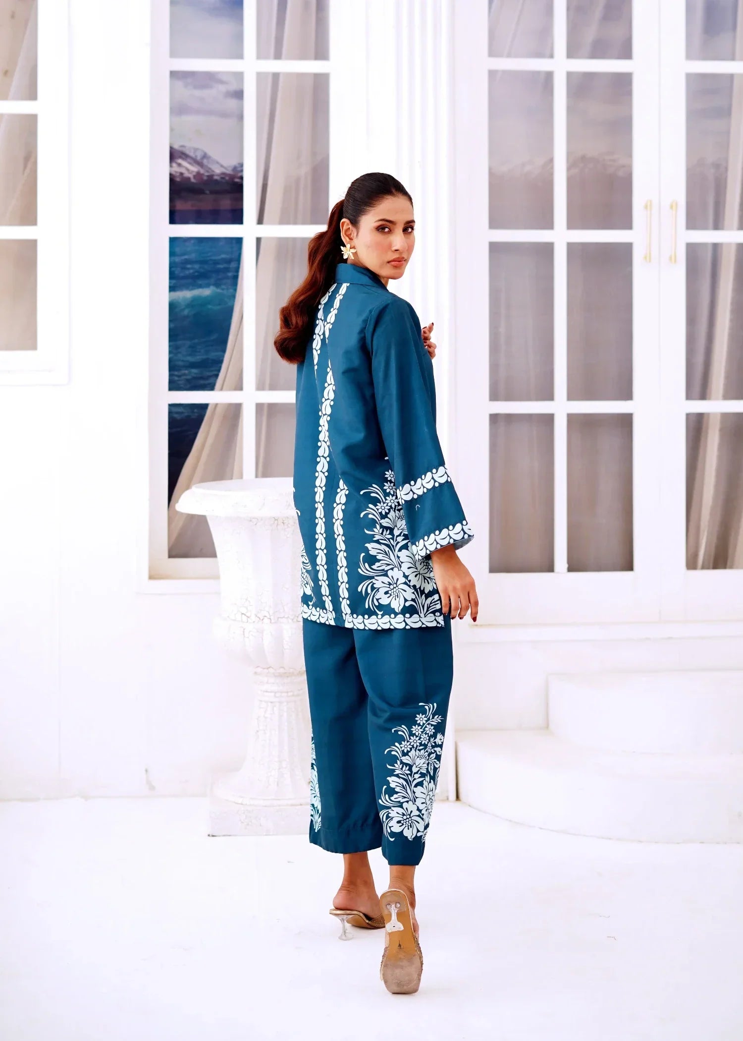 Nairah Teal Bloom Women 2pcs