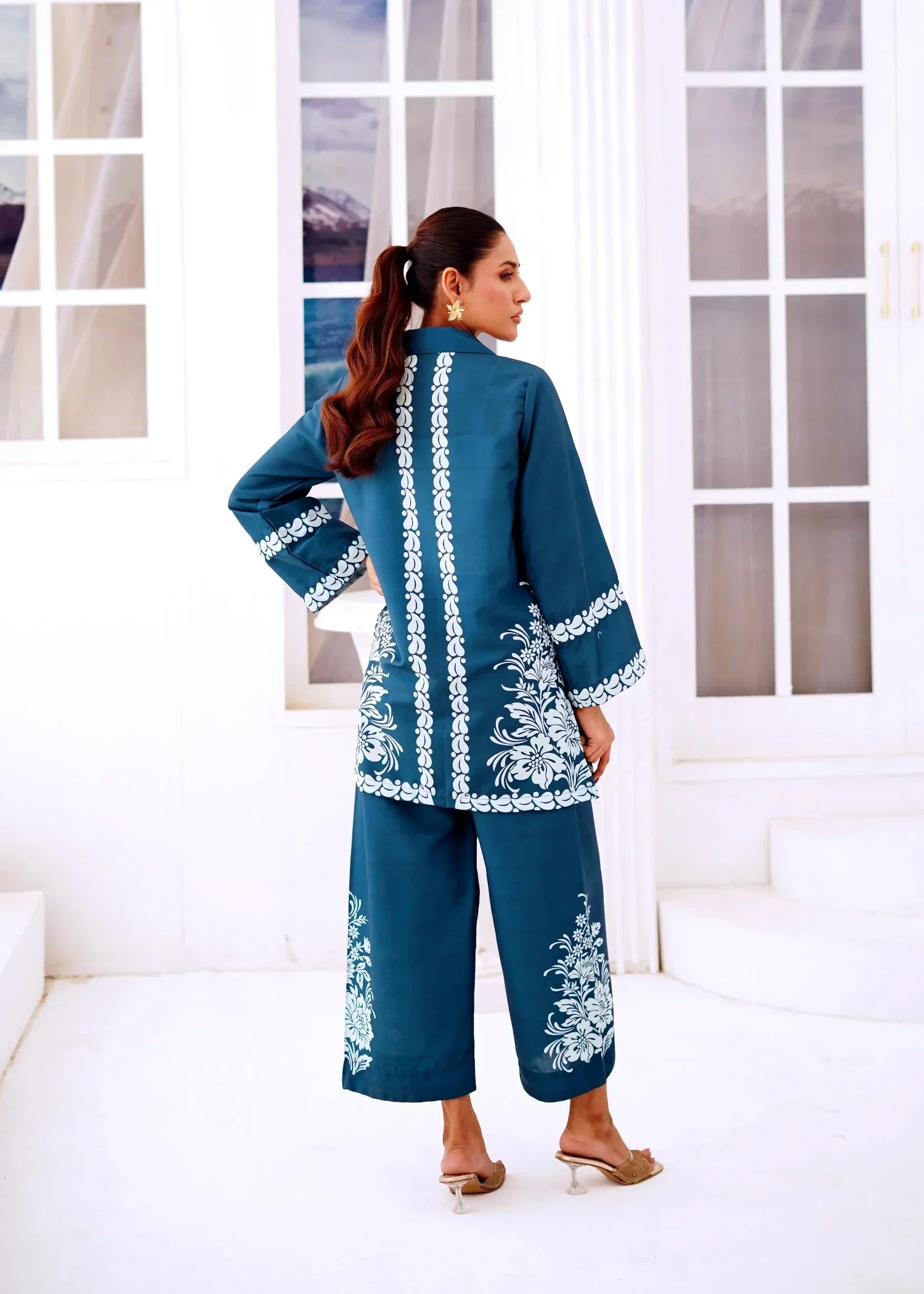 Nairah Teal Bloom Women 2pcs