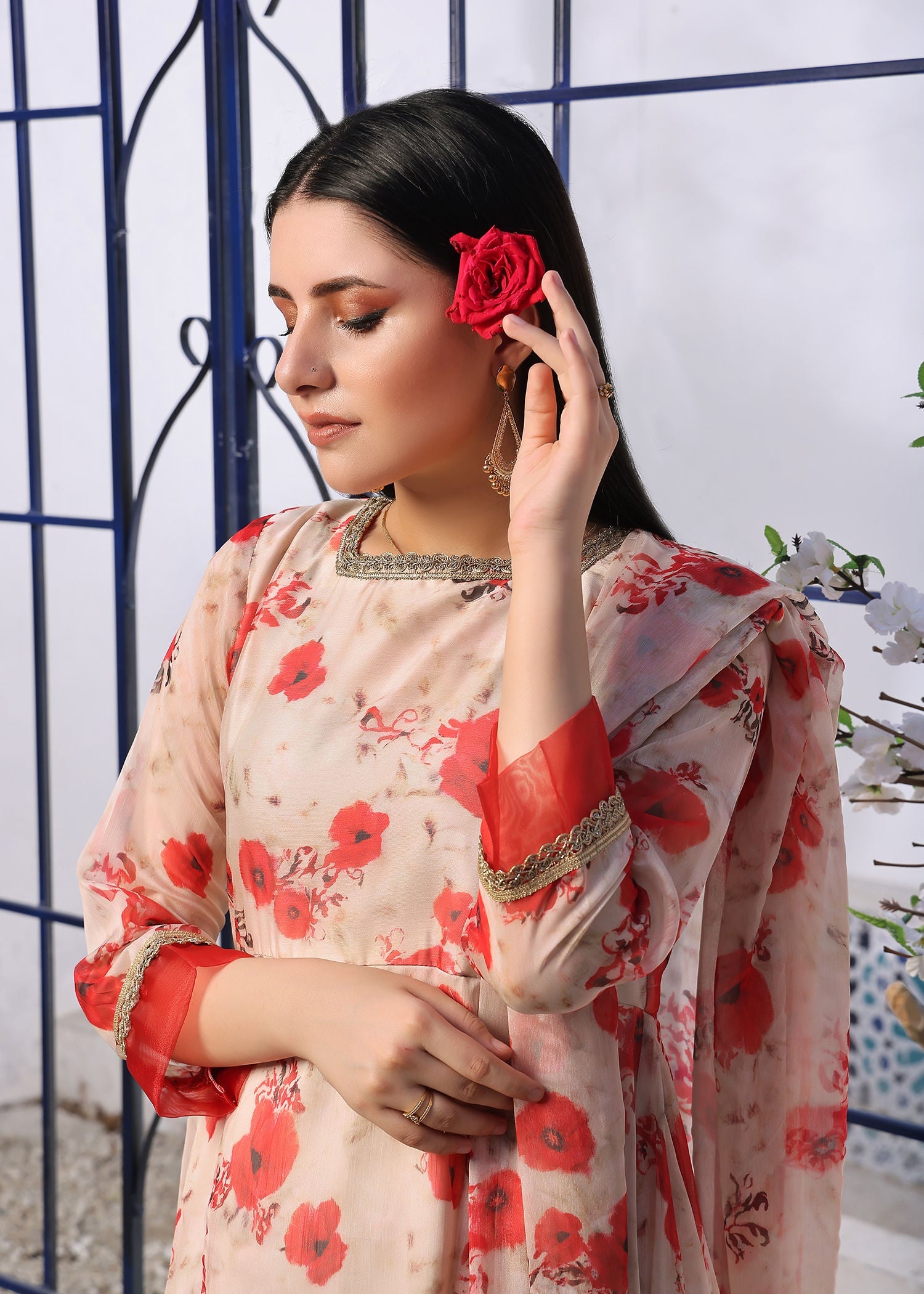 Nazmina Ruby red amaryllis Women 3pcs