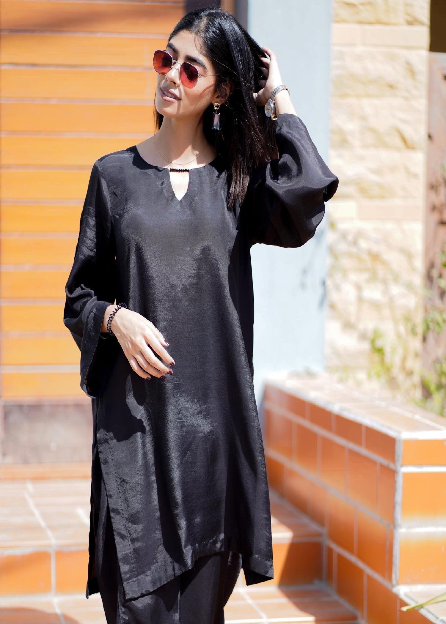 Zauk Black Two Piece Dress Women 2pcs