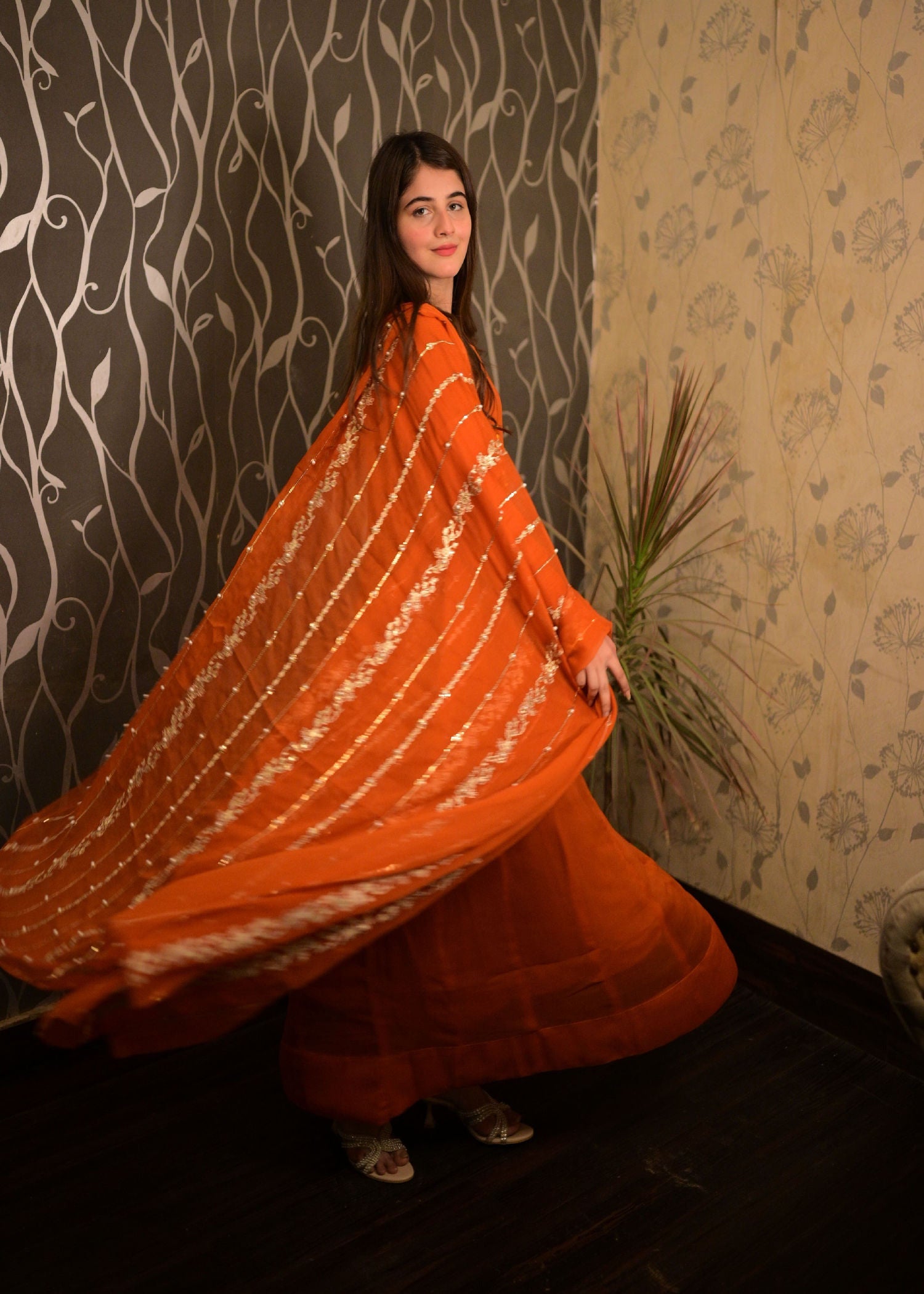 Four Season Boutique MUNAZZA FROK ORANGE Women 3pcs