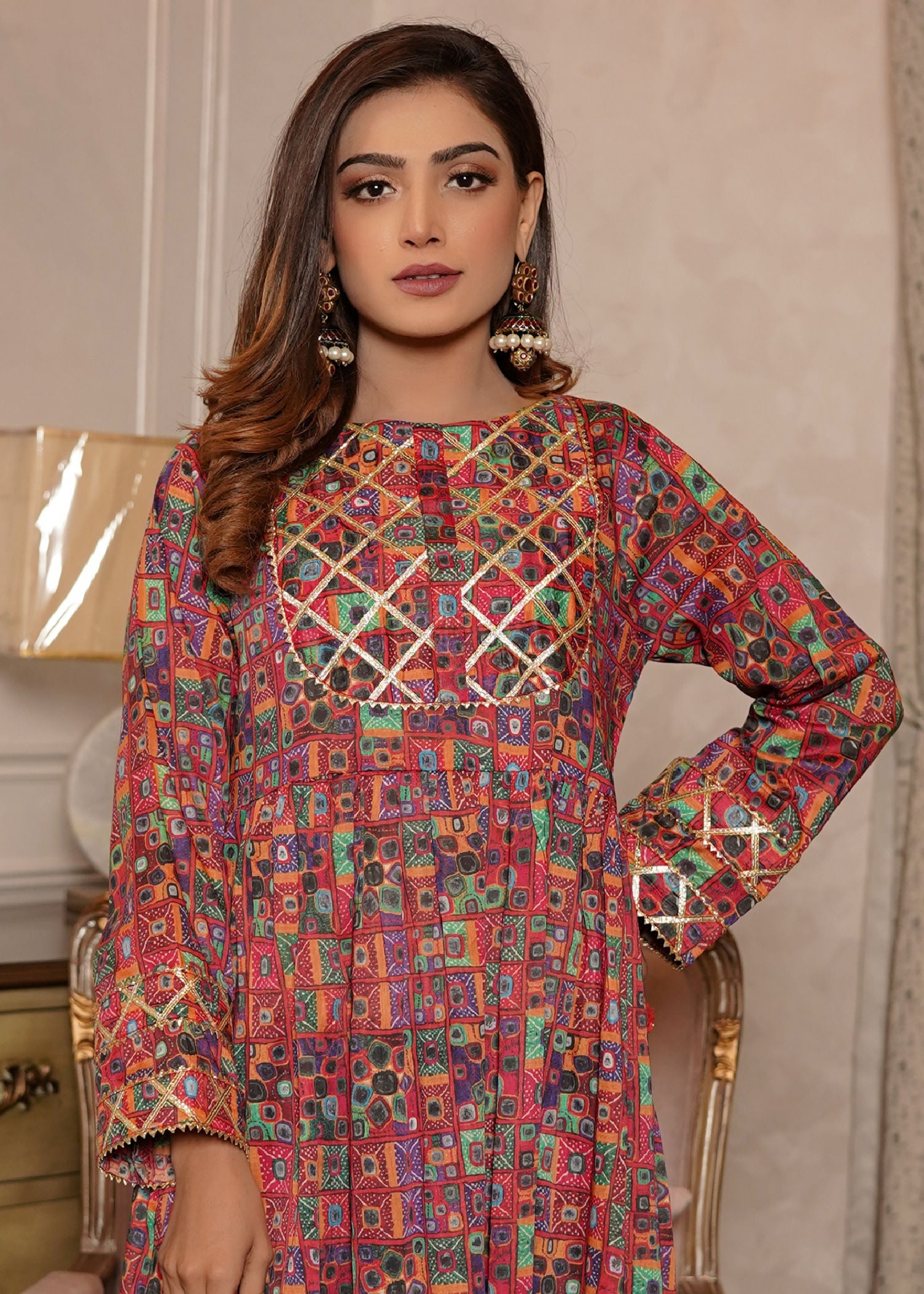 Yolo Pret PRINTED LAWN LONG TUNIC PRINT J24 0006 Women 1pcs