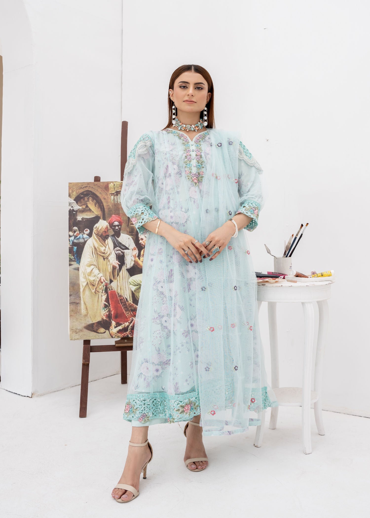 Manahils NPG 47 POWDER BLUE Women 3pcs