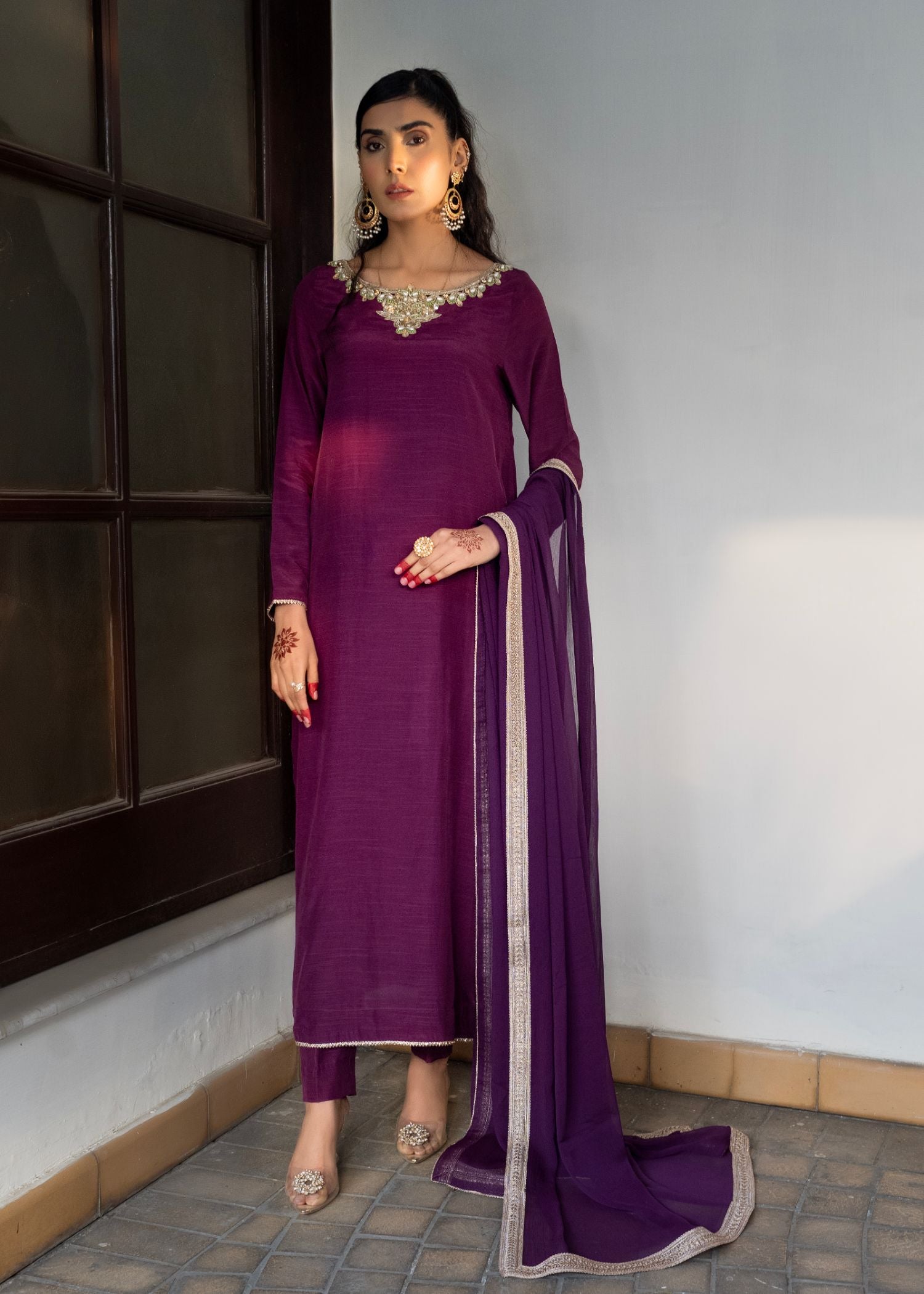 Zarsah Royal purple Trio Women 3pcs