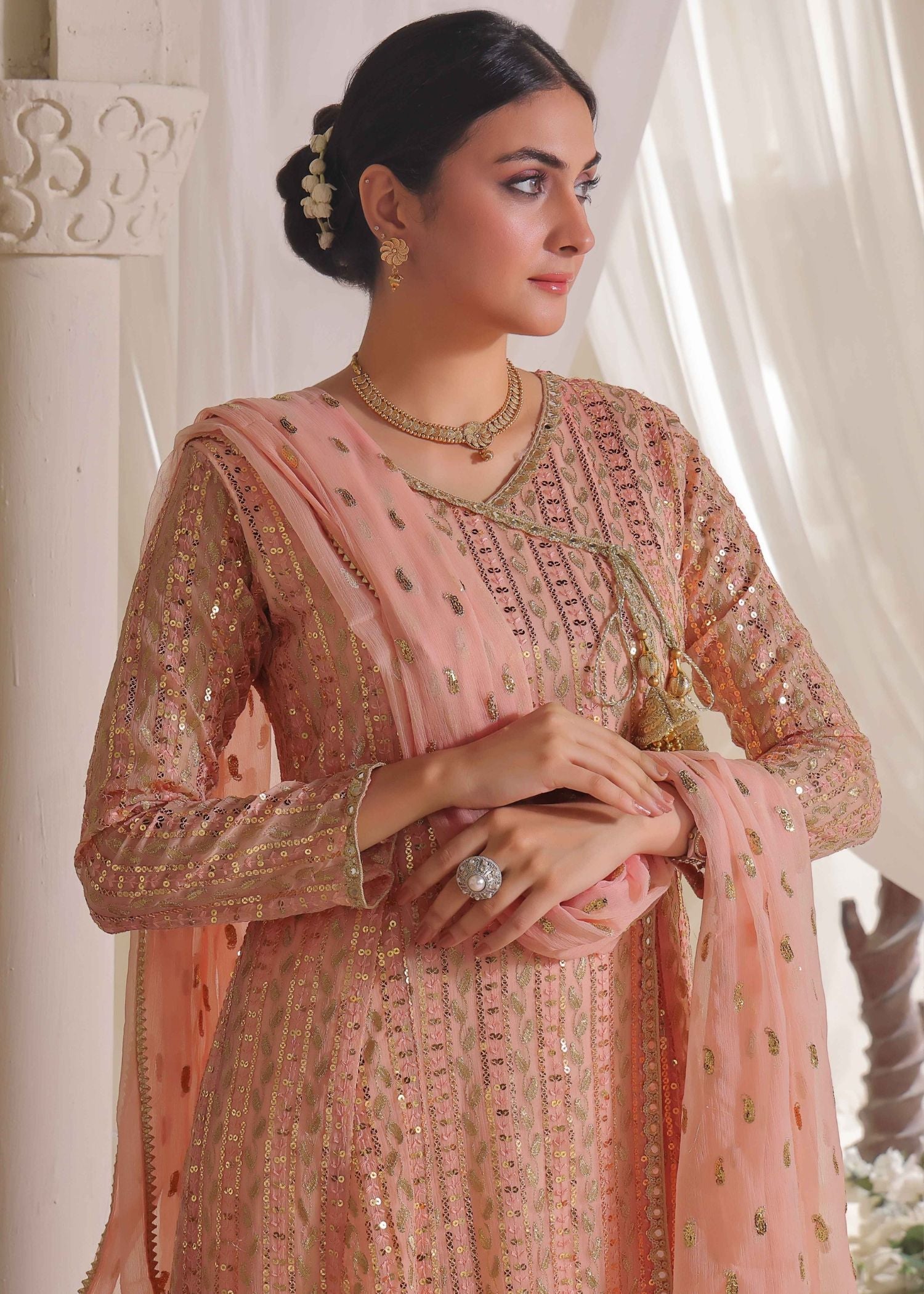 Ayesha Closet Resham Blush Pink Women 3pcs