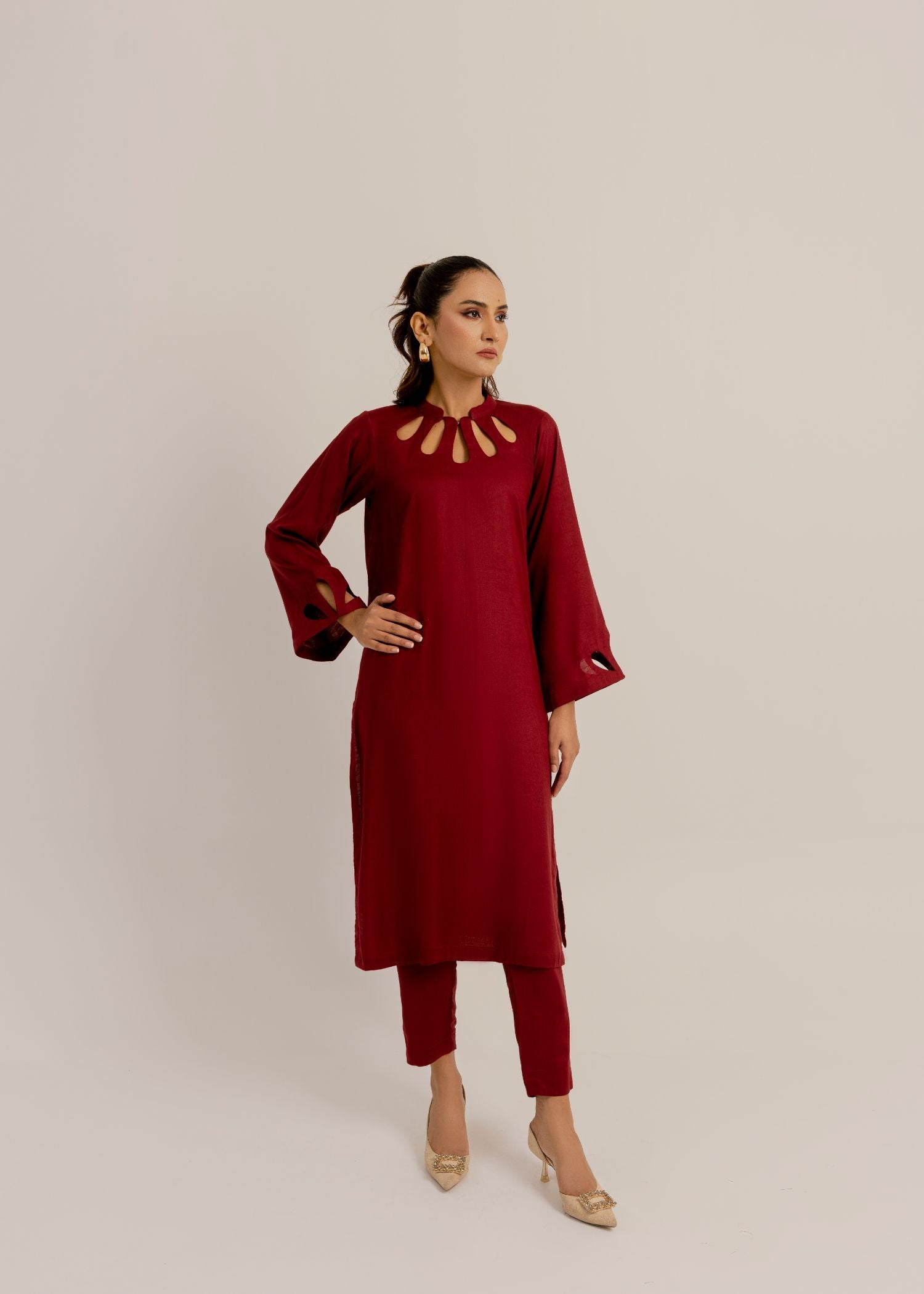 The Slay Wear Burgundy Set Women 2pcs